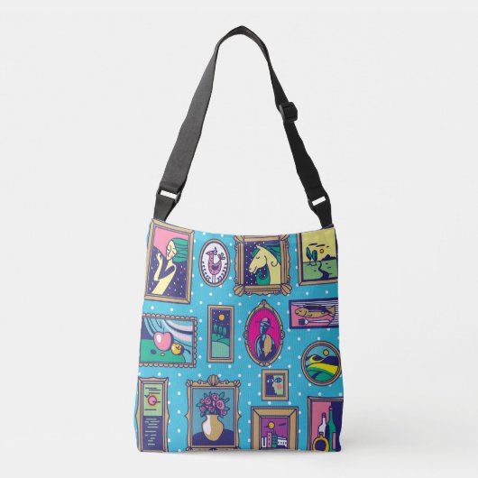 Galerijmuur: Divers Afbeelding Collectie Crossbody Tas (Voorkant)