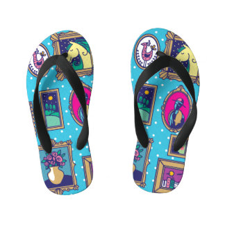 Galerijmuur: Divers Afbeelding Collectie Kinder Teenslippers