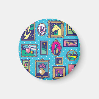 Galerijmuur: Divers Afbeelding Collectie Magneet