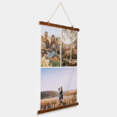 Galerijtrio met 3 persoonlijke foto's hangend wandkleed (Gebogen)