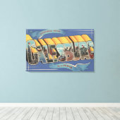 Galesburg, Illinois - grote letterscènes Canvas Afdruk (Insitu (Houten vloer))