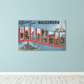 Galesburg, Illinois - Large Letter Scenes 2 Canvas Afdruk (Insitu (Houten vloer))