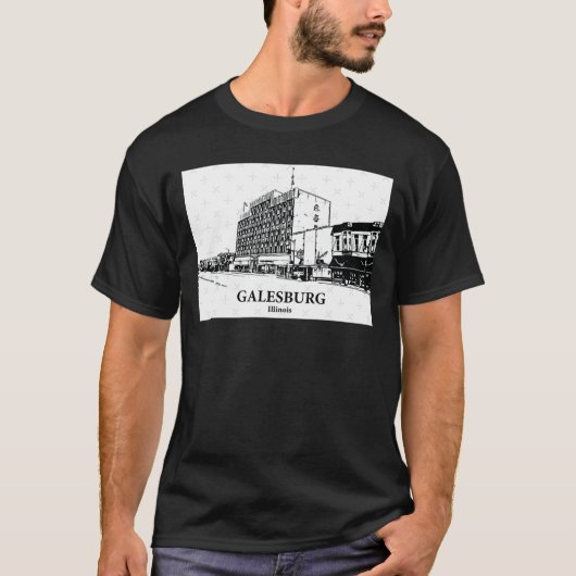 Galesburg Illinois te groot T-shirt (Voorkant)