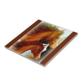 galg en pony keramisch fototegels tegeltje (Zijkant)