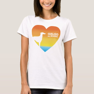 Galgo aan boord van de zomer t-shirt