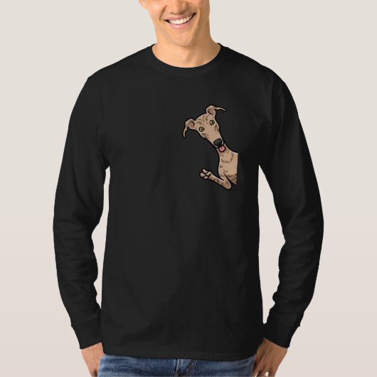 Galgo Espanol Dog met fietspindennat T-shirt (Voorkant)
