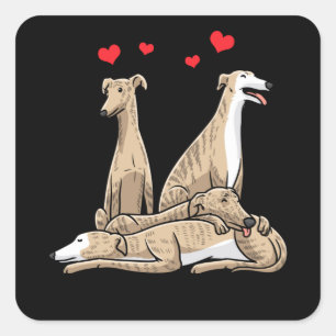 Galgo Español Dog Spaans Sighthound Vierkante Sticker