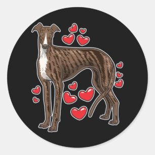 Galgo Espanol Greyhound Gift Ronde Sticker