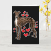 Galgo Espanol Greyhound Kaart (Gele Bloem)