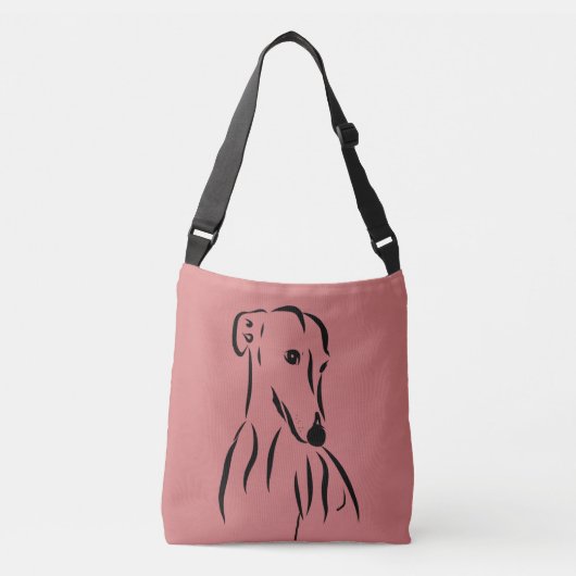 Galgo love crossbody tas (Voorkant)