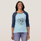 Galgo op een rozenbedje t-shirt (Voorkant volledig)