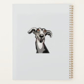 Galgo tekening zwart-wit en grijs planner (Achterkant)