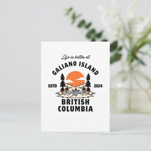 Galiano Eiland Brits-Columbia Briefkaart (Staand voorkant)