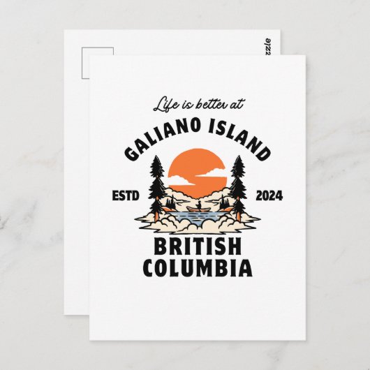 Galiano Eiland Brits-Columbia Briefkaart (Voorkant / Achterkant)