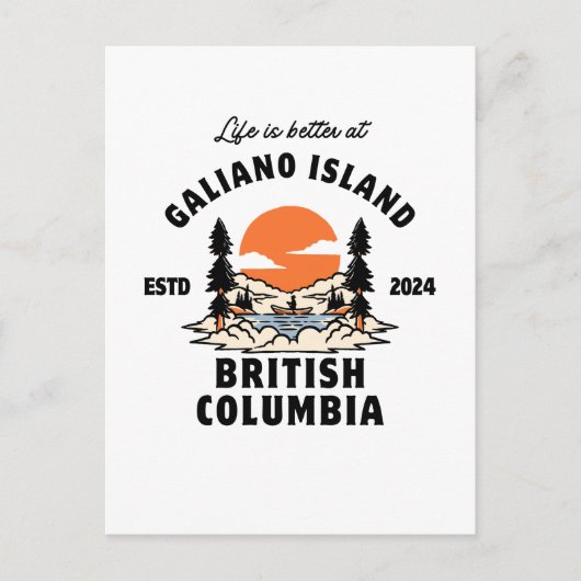 Galiano Eiland Brits-Columbia Briefkaart (Voorkant)