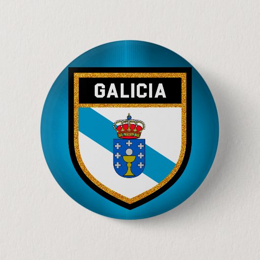 Galicia Flag Ronde Button 5,7 Cm (Voorkant)