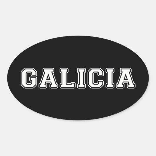 Galicia Ovale Sticker (Voorkant)