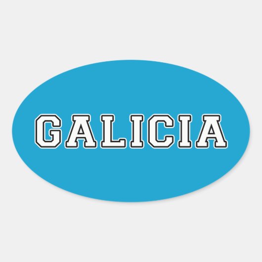 Galicia Ovale Sticker (Voorkant)