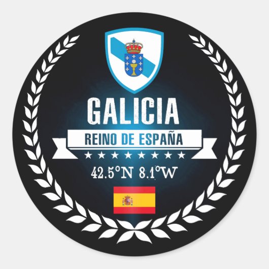 Galicia Ronde Sticker (Voorkant)