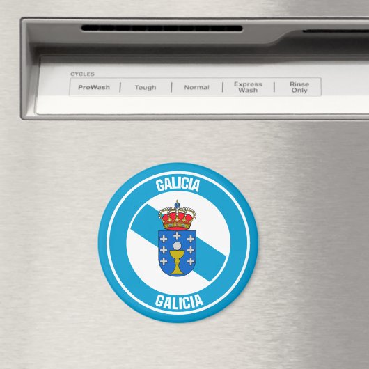 Galicia Round Emblem Magneet (Insitu (Vaatwasser))