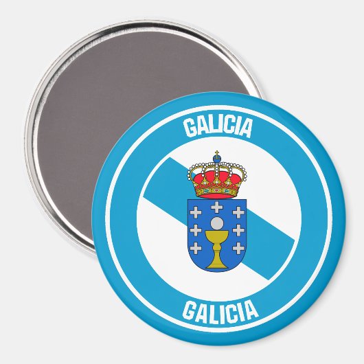 Galicia Round Emblem Magneet (Voorkant / Achterkant)