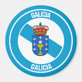 Galicia Round Emblem Magneet (Voorkant)
