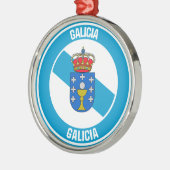 Galicia Round Emblem Metalen Ornament (Links)
