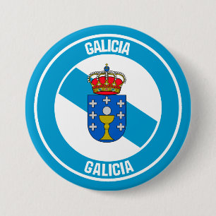 Galicia Round Emblem Ronde Button 7,6 Cm