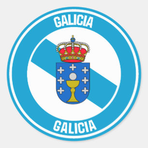 Galicia Round Emblem Ronde Sticker