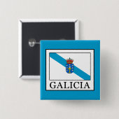 Galicia Vierkante Button 5,1 Cm (Voorkant /achterkant)