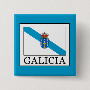 Galicia Vierkante Button 5,1 Cm