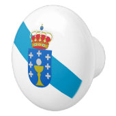 Galicia vlag Ceramic Pull Keramische Knop (Rechts)