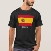 Galicië Spanje vlag Emblem Escudo Bandera Crest T-shirt (Voorkant)