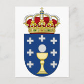 Galicië (Spanje) Wapenstoofpot Briefkaart (Voorkant)