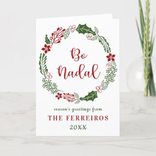 Galicië Vrolijk Kerstfeest, Bo Nadal, Aangepast Feestdagen Kaart