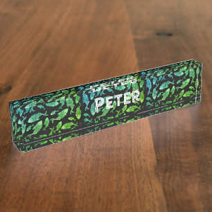 Galilea Fish Green Desk Naam Bord Naambordje