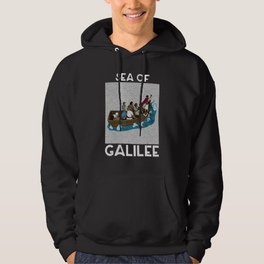 Galilee seas storms religious Christians Christian Hoodie (Voorkant)