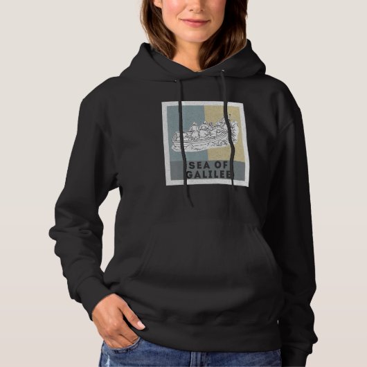 Galilee seas storms religious Christians Christian Hoodie (Voorkant)