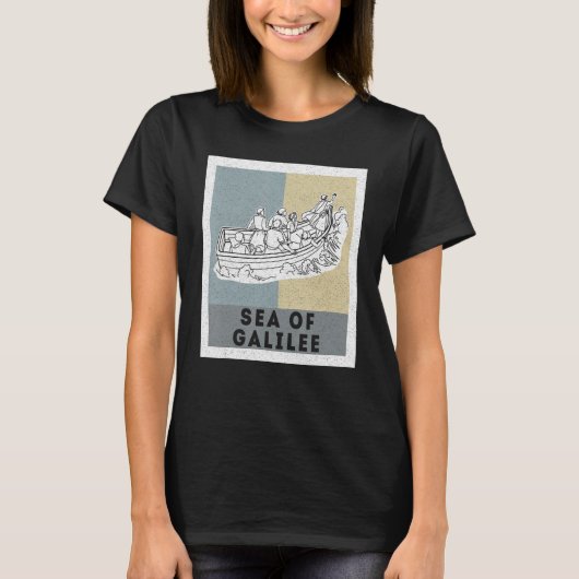 Galilee seas storms religious Christians Christian T-shirt (Voorkant)