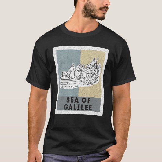 Galilee seas storms religious Christians Christian T-shirt (Voorkant)