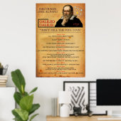 Galileo 1632 Heresy Tour Poster (Thuiskantoor)