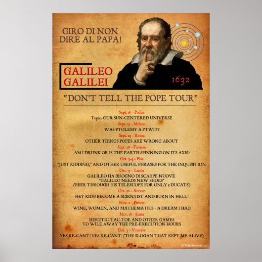 Galileo 1632 Heresy Tour Poster (Voorkant)