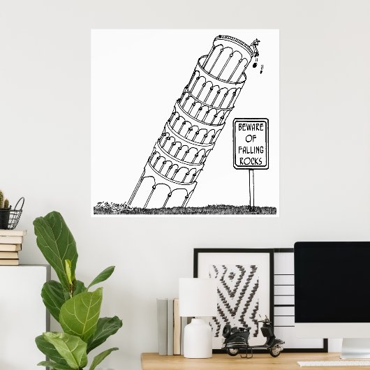 Galileo Cartoon 0958 Poster (Thuiskantoor)