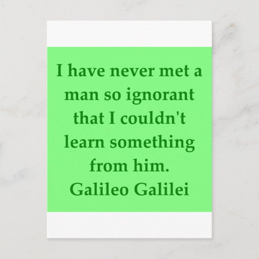 Galileo-citaat Briefkaart (Voorkant)