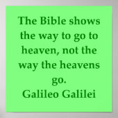 Galileo-citaat Poster (Voorkant)