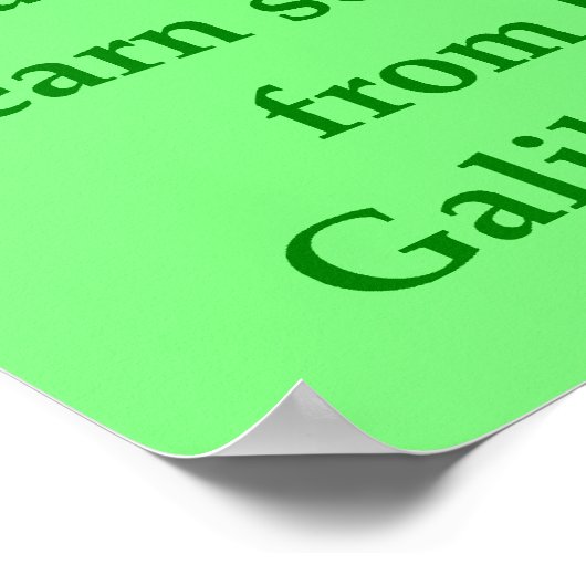 Galileo-citaat Poster (Hoek)