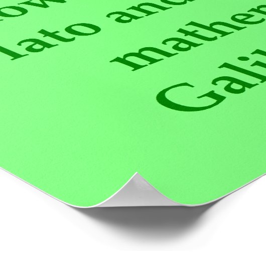 Galileo-citaat Poster (Hoek)