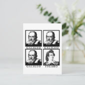 Galileo Figaro BW Briefkaart (Staand voorkant)