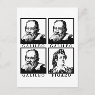 Galileo Figaro BW Briefkaart