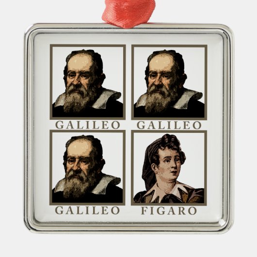 Galileo Figaro Metalen Ornament (Voorkant)